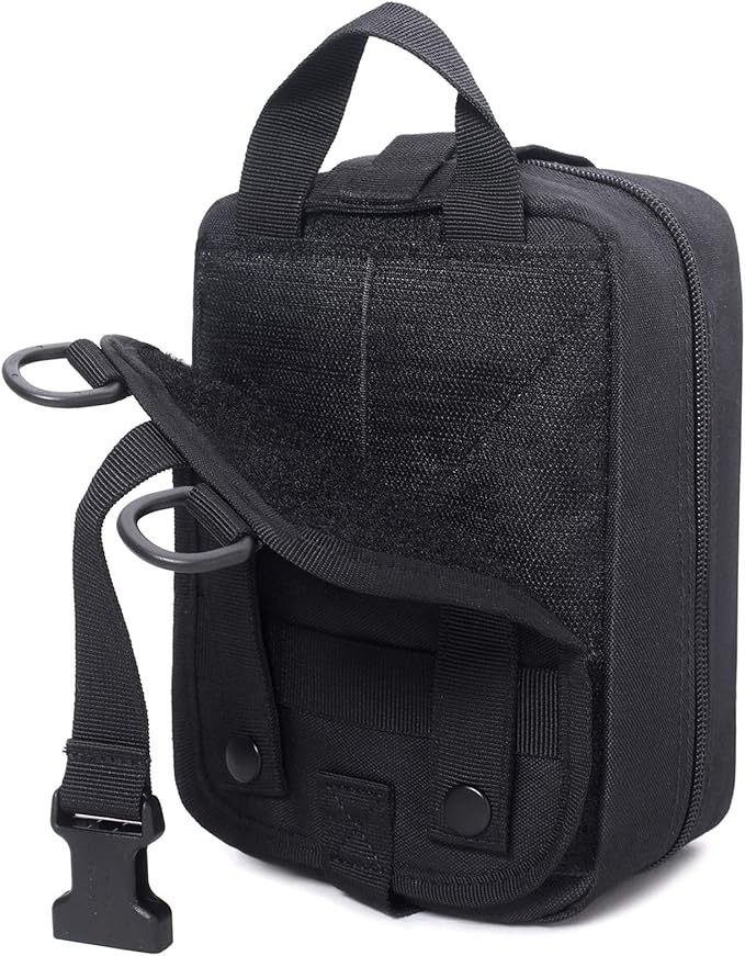 Molle Pouch, Sturdy 600D Nylon Tactical Medical Pouch,Rip-Away EMT First Aid Pouch (Bag Only)