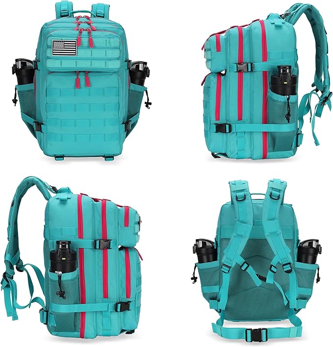 45L Military Tactical Backpacks 3 Days Assault Pack Bag Fitness Rucksack 3 Day Bug Out Bag Hiking Treeking Molle Daypack (Miamivice)