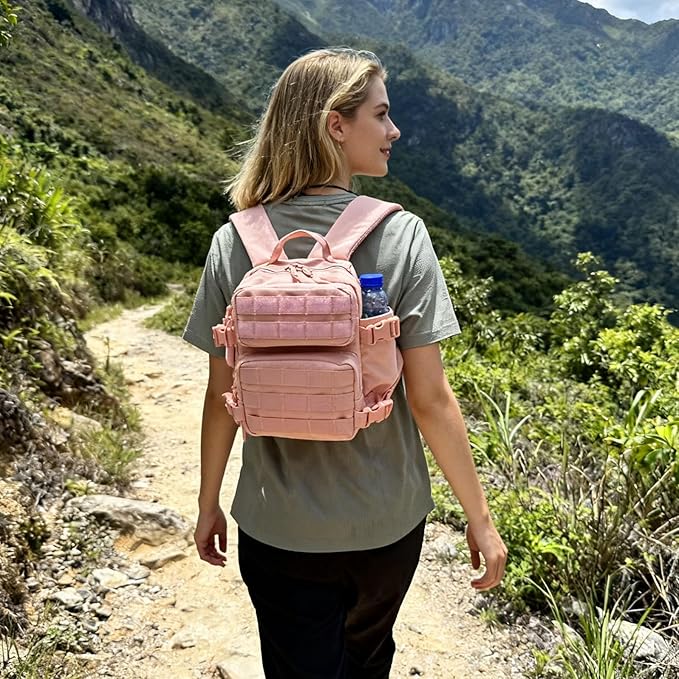 Mini Tactical Backpack for Men and Women, 9L Small Molle Backpack for Woman Military Backpacks for Gym, Hiking, Daily, Travel, Camping (Black)