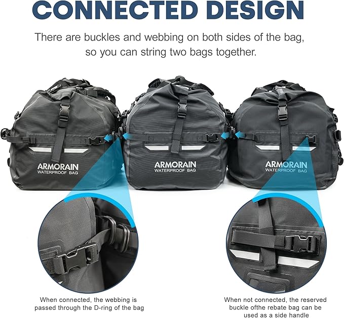 90L-110L large Capacity Airtight Waterproof Travel Dry Bag,Equipped with Durable Inflatable Shoulder Straps and Handles Suitable for Diving Equipment Motorcycles Rowing Kayaking Camping