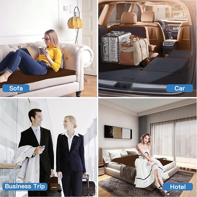 Sleeping Bag Liner, Sleep Sack Travel Sheets, Two-Way-Zipper Expose Feet Separately, Lightweight for Single, Backpacking,Hotels & Hostels, Camping, Travel, Business