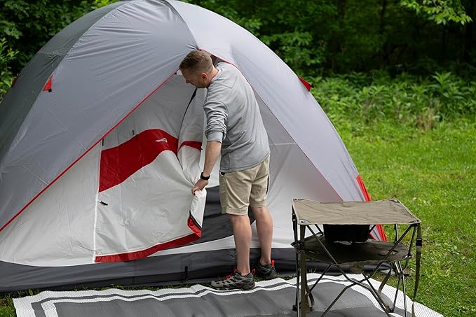 ALPS Mountaineering Meramac 4-Person Tent, Gray/Red