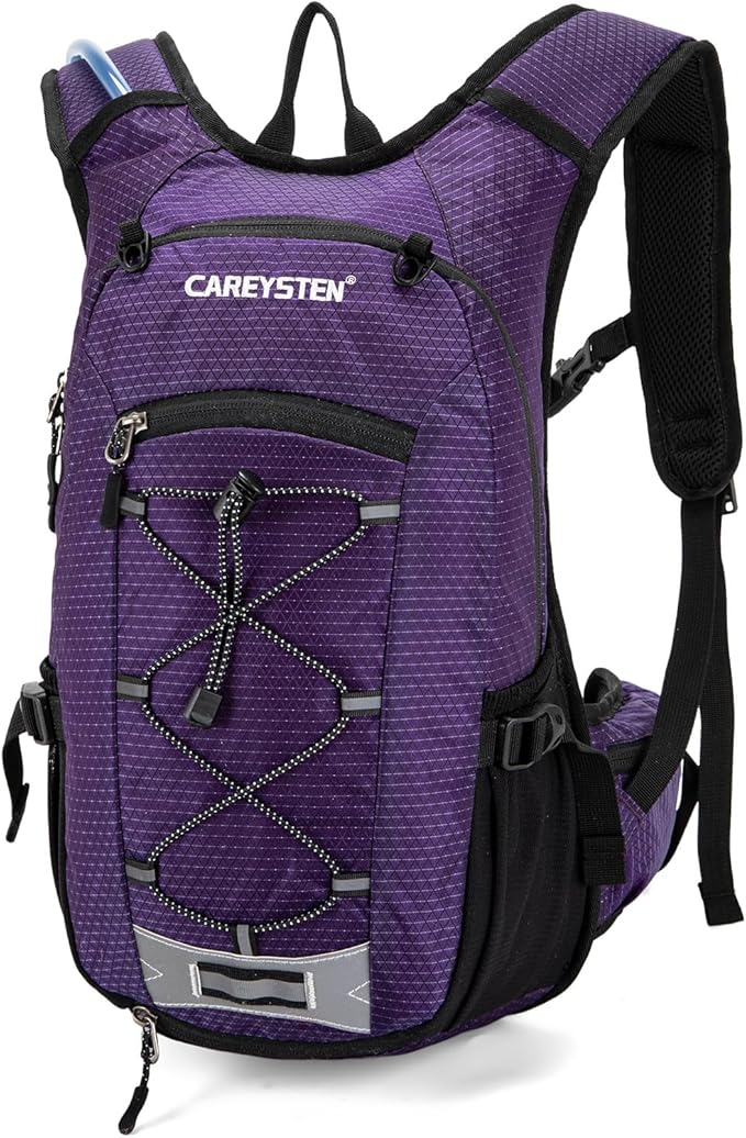 Hydration Backpack Cycling Backpack Women Running Backpack Water Backpack for Hiking Biking Backpack for Men Equipped with 2L Water Bag