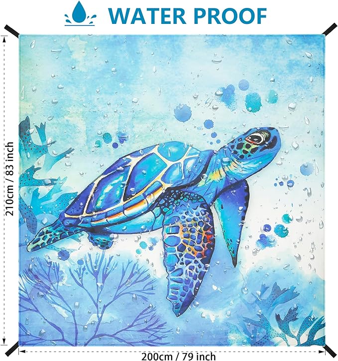 Beach Blanket Waterproof Sandproof Extra Large Beach Mat 79" X 83"/120"x108"for 1-8 Adults Quick Drying Durable Outdoor Picnic Mat for Beach Travel Camping Hiking