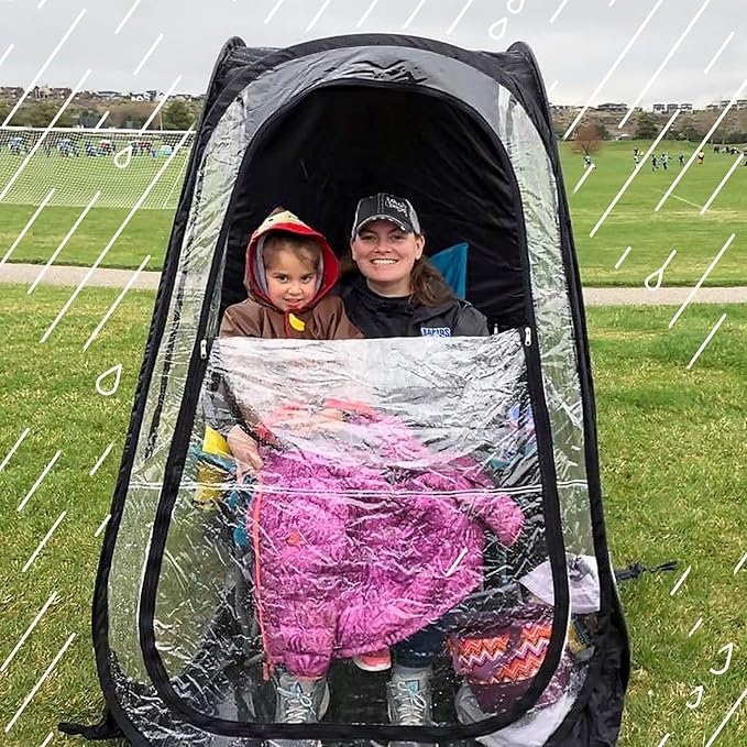 WeatherPod® OriginalPod™ Pop-Up Pod - Stay Warm, Dry, and Out of The Sun - Weather Pod for Sports, Rain, or Wind - 1 Person Pod - Sports Pod for The Sideline - Easy Set Up & Tear Down