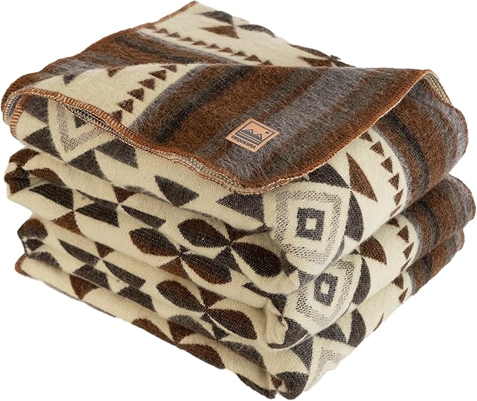 Alpaca Blanket - Premium Alpaca Wool Throw Blanket for Cozy Comfort - Warm Alpaca Wool Blanket - Variegated - Made by Artisans in The Heart of The Mountains of Ecuador