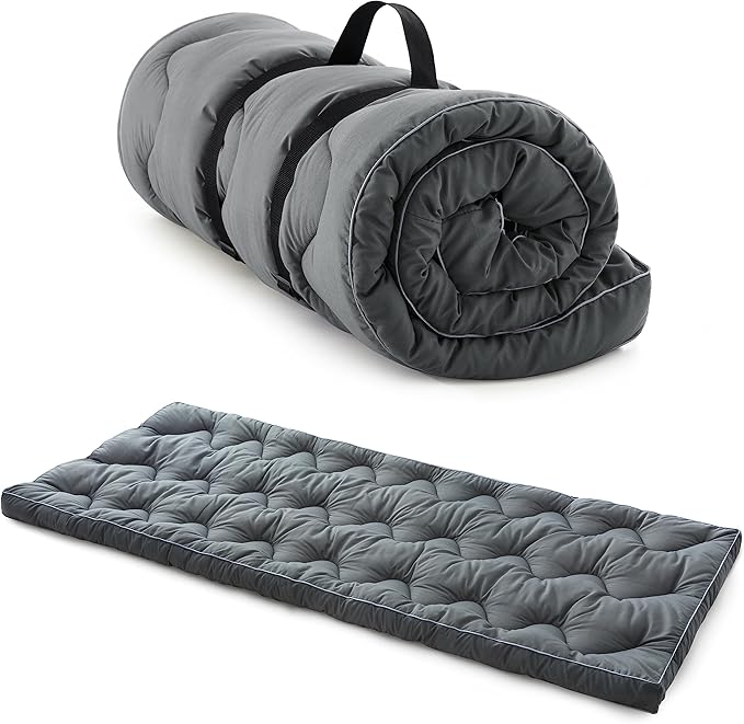 Cot Mattress Topper for Camp Cot/Rv Bunk/Narrow Twin Beds(75”X30”),Thickened Quilted Cot Pad,Lightweight Foldable Sleeping Mat for Traveling Hiking Backpacking,Portable