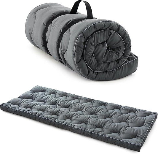 Cot Mattress Topper for Camp Cot/Rv Bunk/Narrow Twin Beds(75”X30”),Thickened Quilted Cot Pad,Lightweight Foldable Sleeping Mat for Traveling Hiking Backpacking,Portable