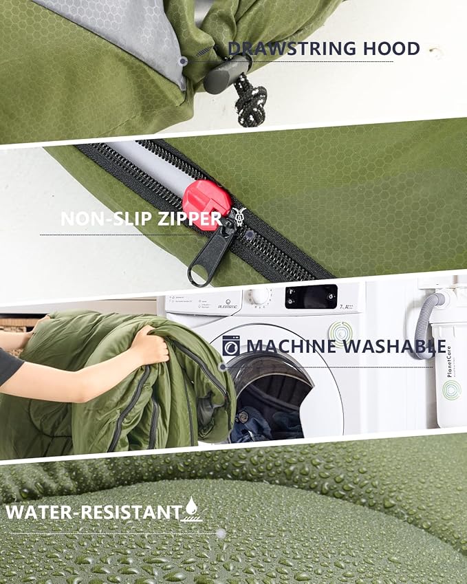 Sleeping Bags for Adults Cold Weather - 20 Degree Big&Tall Size Backpacking Lightweight Waterproof for Girls Boys Mens Teen Women for Camping Hiking Outdoor Travel Hunting with Compression Bags