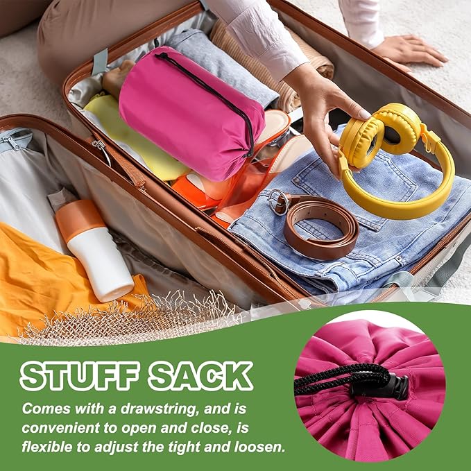 PATIKIL Stuff Sack, Waterproof Outdoor Storage Sack Portable Drawstring Dust Flap Bags Lightweight Sleeping Bag for Camping Hiking Travel