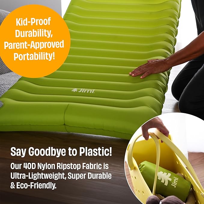 Nimble Toddler Travel Bed | Innovative New Pump | Ultra Lightweight & Super Durable Toddler Camping Bed | Eco-Friendly Kids Air Mattress | Child Travel Bed | Inflatable Portable Bed for Kids