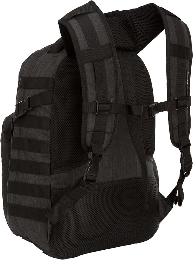 SAMURAI TACTICAL's Wakizashi Travel Backpack - Military Style with MOLLE System, Assault Design for Durability and Functionality, One Size, Heathered