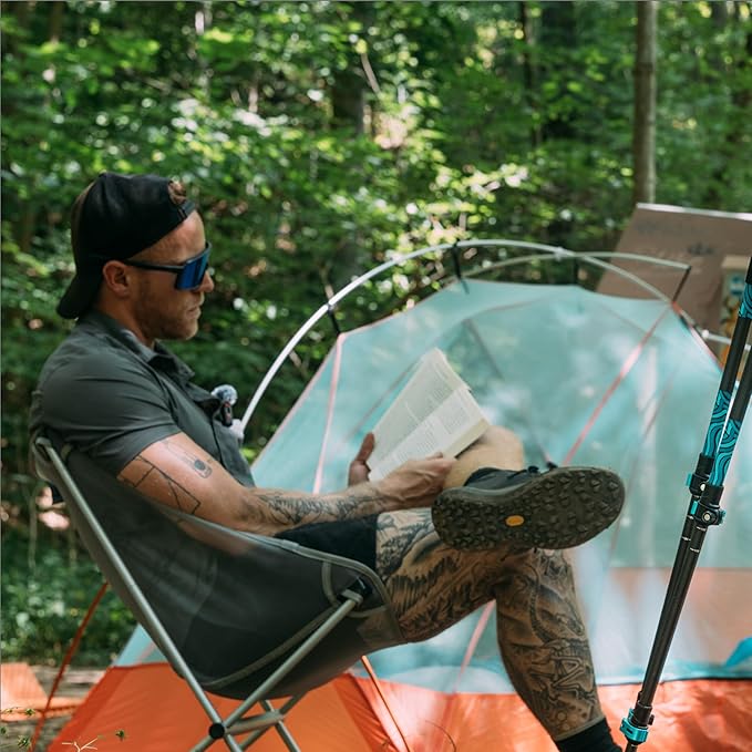 Ultralight Camping Chair, Drift Lite Portable Folding Backpacking Chair with FUll Aluminum, Breathable Mesh, Compact Travel Hiking Chair, Heavy Duty 330lbs Outdoor Folding Chair, Carry Bag