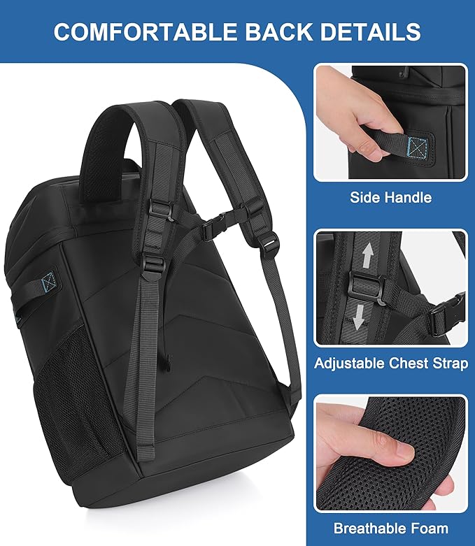 Cooler Backpack 2 Insulated Compartments Leak Proof Beach Coolers Back Pack Waterproof Cooler Bag for Hiking, BBQ Camping, Picnic, Fishing (25L, 36 Cans)