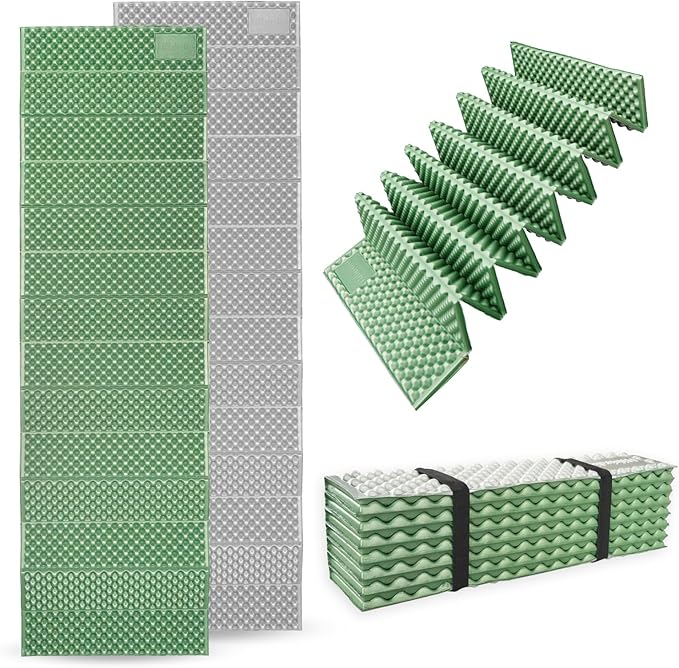 Camping and Backpacking Foam Sleeping Pad Waterproof Soft Ultralight for Adults and Kids Closed Cell Folding Easy Storage Warmth and Moisture Protection Sleeping mat