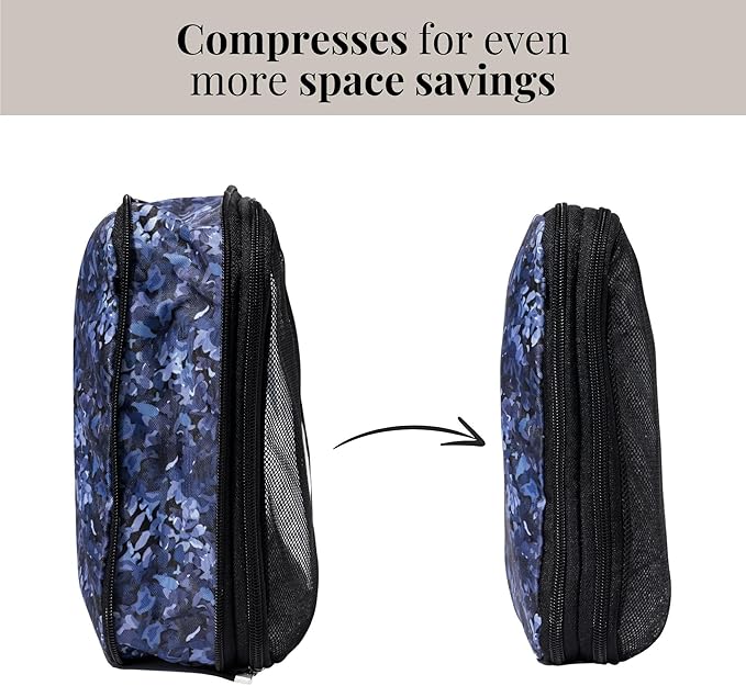 Baggallini Compression Cube 3-piece set - Lightweight Compression Packing Cubes for Travel