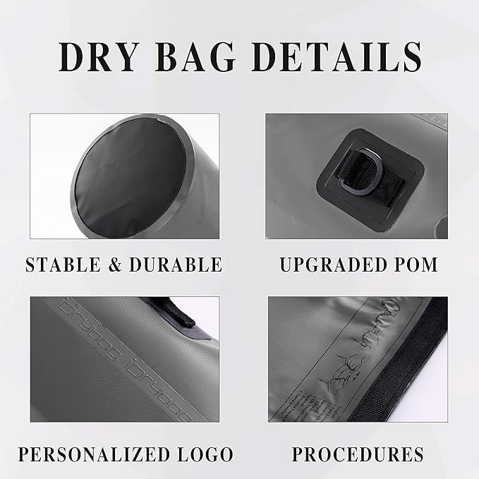 IDRYBAG Dry Bag for Kayaking Waterproof 2L/5L/10L/15L/20L, Small Dry Sack Waterproof Bag for Boating