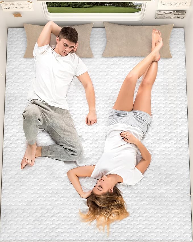 RV Twin XL Mattress 28"x80"x4", Extra Length for RV Beds (Airstream/Winnebago), CertiPUR-US Memory Foam, Cooling Bamboo Rayon Cover, Medium Firm Support for Adult Sleepers