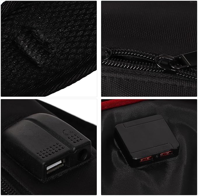 14W Solar Backpack, Lightweight Ergonomic Solar Power Laptop Bag with 5V USB Output Port & Handle, Suppport 9 Smart Circuit Protections, for Hiking, Biking, Running