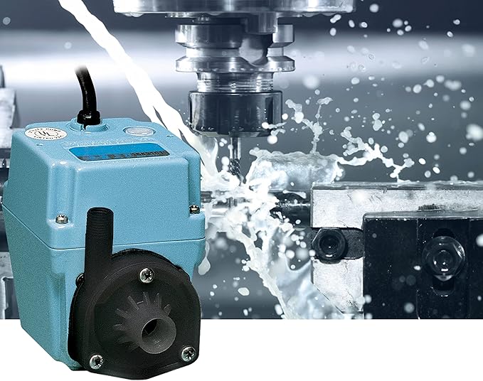 Little Giant 2E-38NY 230 Volt, 300 GPH, 1/40 HP, Manual In-line/Submersible Small Oil-filled Aluminum Pump with 12-ft. Cord (Plug-less), Blue, 502216