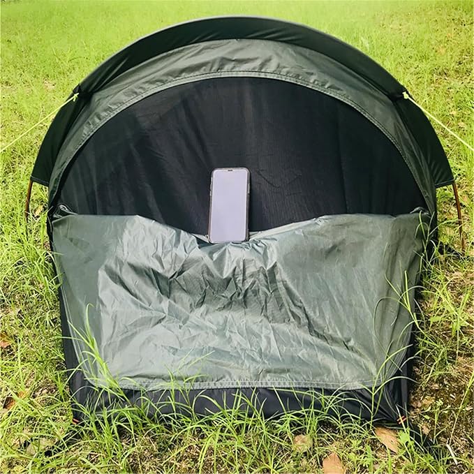 4 Season Polyester Rectangular Backpacking Tent, 1 Person, Waterproof, Breathable, Rainproof, Bivy Sack Included
