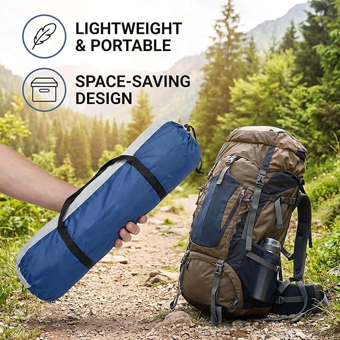 XL 4 Person Dome Camping Tent, Double Layer Waterproof, Removable Rain Fly, for Outdoor Hiking, Fishing