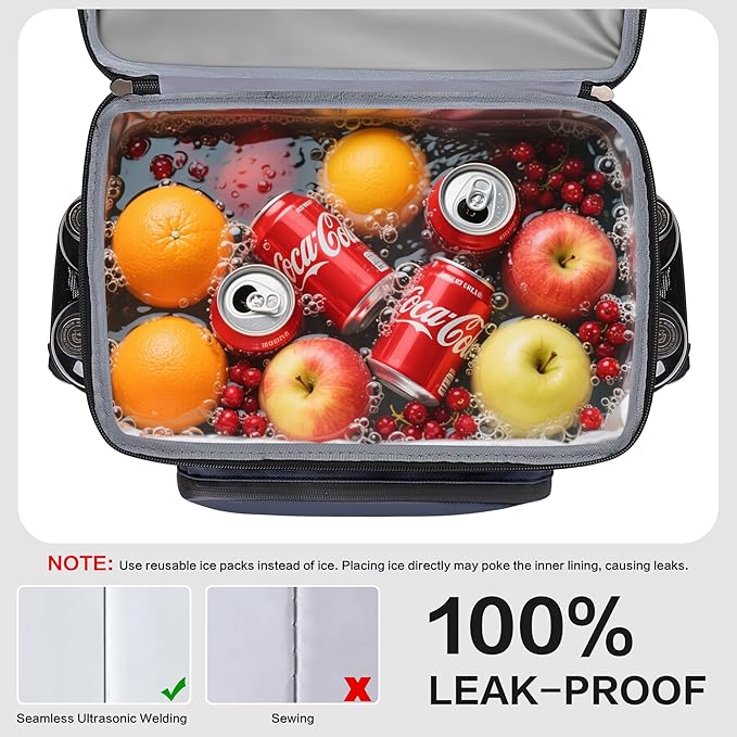 Large 52cans Waterproof Insulated Cooler Backpack for Men & Women, Leak Proof Backpack Cooler, Soft, 8Gal