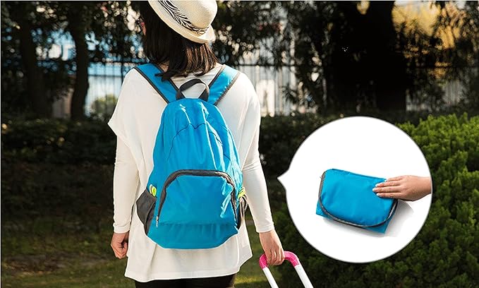 Backpack Packable Foldable Ultra Lightweight Water Resistant Durable Camping Travel Hiking Daypack for Men Women (Grey)