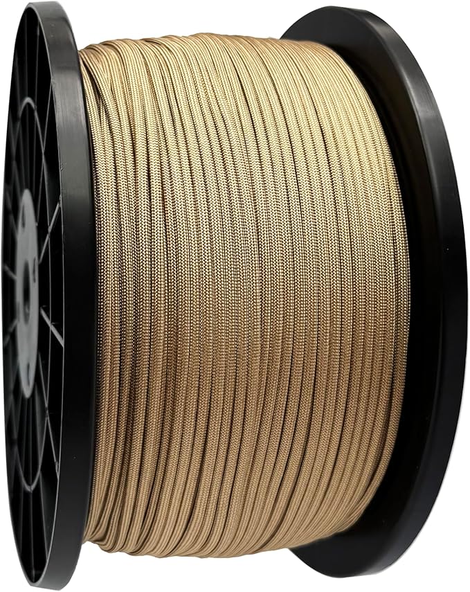 Paracord 550 lb, 7 Strand Paracord Rope 1000ft 4mm, Nylon Parachute Cord for Camping, Desert Tan