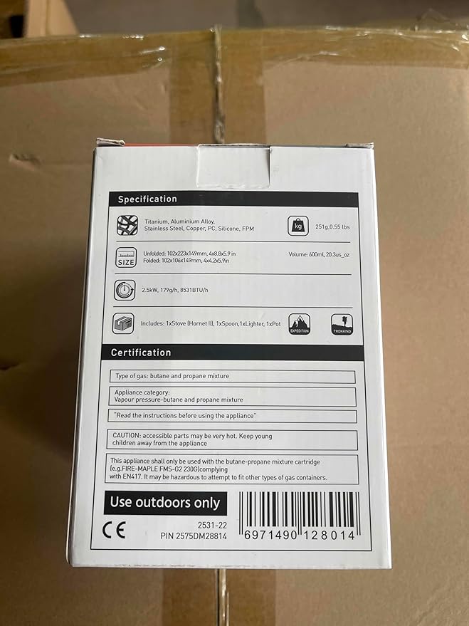 Fire Maple Petrel Portable Stove Ultralight Cooking System, with a Lightweight, Fast Boiling Function, Precise Double Tick Design, for Outdoors, Camping and Traveling