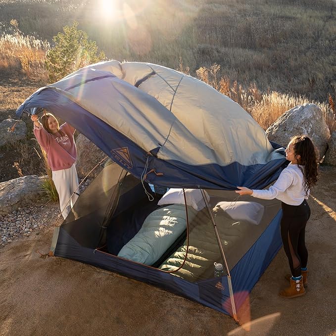 Kelty Late Start Backpacking Tent – Lightweight Two Man Camping Tent Shelter with Quickcorners, Aluminum Poles, Waterproof Poly Fly, Updated for 2024 | Camping Tent Shelter, Quickcorners, Aluminum Poles, Waterproof Poly Fly, Updated for 2024