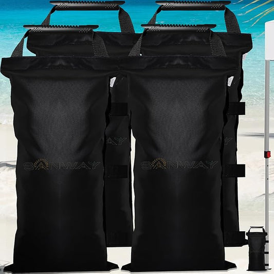 4/6/8 Pack SANWAY 160 LBS Sand Bags for Canopy Weights Bag Windproof-Portable and Durable to Secure Tents, Canopies, and Umbrellas（NO Sand