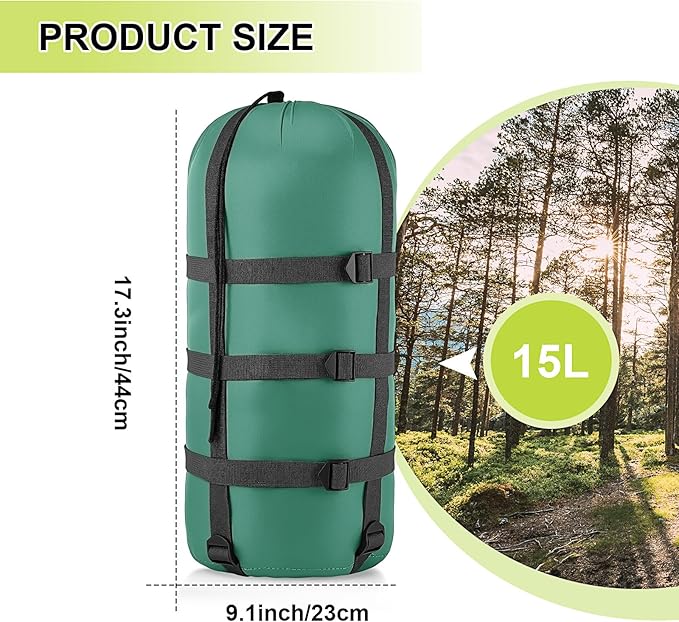 Compression Sack for Sleeping Bag Store Ultralight Sleeping Bag Compression Stuff Sack 15l 25l Space Saving Gear for Travel Camping Hiking Outdoor