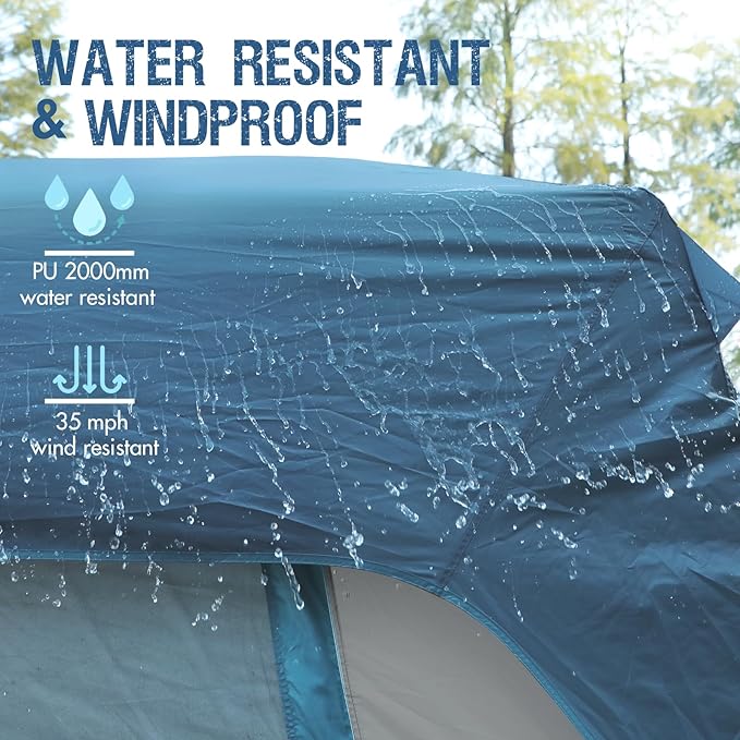 Portal 5-Person SUV Tent with Porch, 2-in-1 Car Camping Tent, Water-Resistant & Windproof, Trunk Tent for Travel & Outdoor Adventures