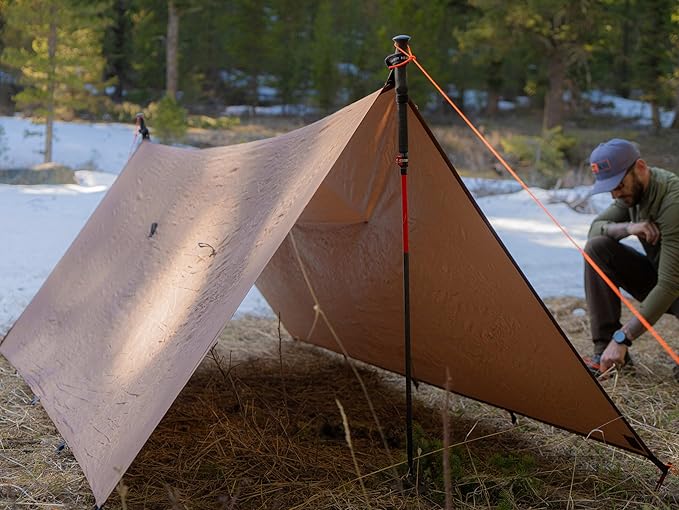 VIAM Outdoors | Granite Peak Ultralight Waterproo Tarp | 1.1oz | Coyote Brown