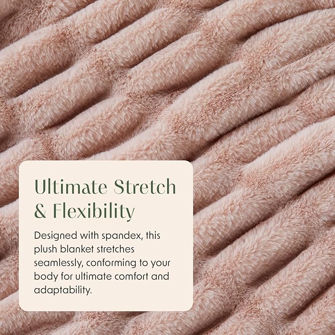 Springtree Home | Pink Micro Plush Throw Blanket for Couch | Thick Faux Fur Blanket | Pink Blanket | Warm Throw Blanket for Couch Year Round | Lily Collection