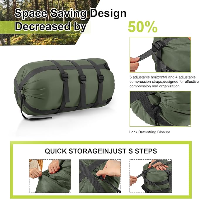 Compression Sack for Sleeping Bag Store Ultralight Sleeping Bag Compression Stuff Sack 15l 25l Space Saving Gear for Travel Camping Hiking Outdoor