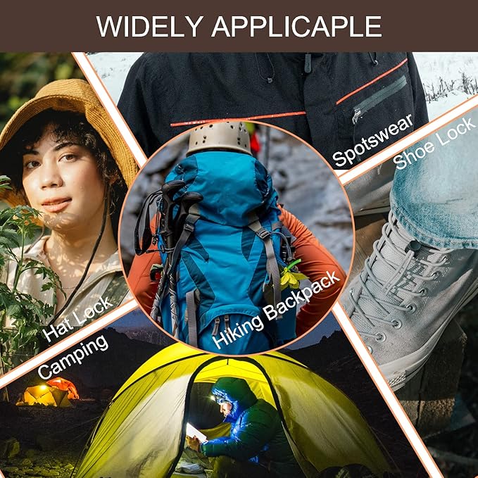 20 Pack Plastic Cord Locks, Paracord Spring Toggle Cord Stopper for Drawstring Backpack Clip Elastic Shoeslace Lock Sweatpant Hoodie Hats String Lock Replacement