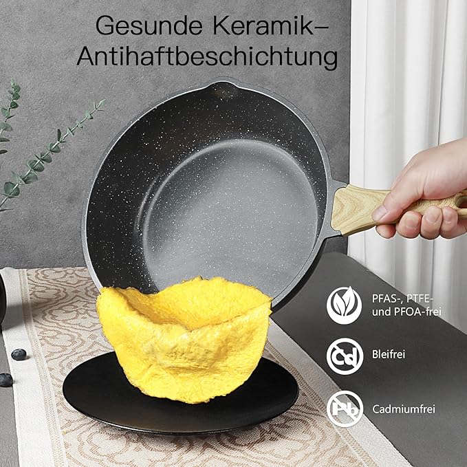 GIPP 22 Piece Ceramic Nonstick Pots and Pans Set- Cookware Non Stick Set, Non-toxic Healthy Kitchen Cooking Set w/Frying Pans Set, Dishwasher Safe, PFAS PTFE PFOA PFOS Free