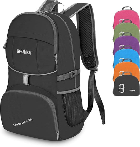 Lightweight Foldable Backpack 35L Hiking Daypack Packable Day Bag For Men Women Outdoor Travel Walking Camping
