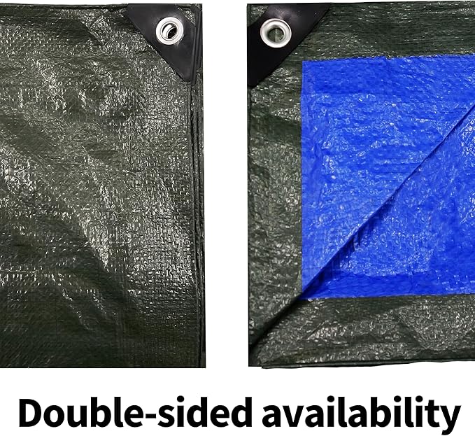 TARPAL Tarps 9x12 Feet Green Tarp Waterproof Lightweight tarps Multipurpose Protective Cover All Purpose Poly Tarps Cover for Firewood Outdoor Furniture etc