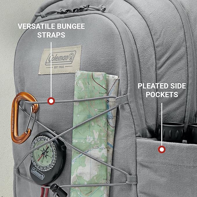 Coleman Backroads 30-Can Soft Cooler Backpack, Leak-Proof Portable Insulated Backpack Cooler, Keeps Contents Cold up to 24Hrs, Built-in Bottle Opener