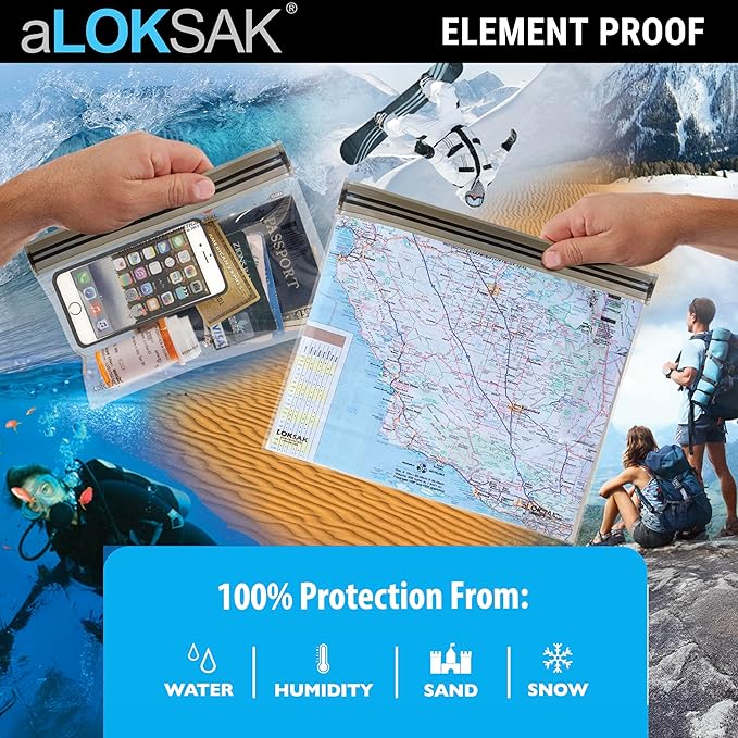 LOKSAK - aLOKSAK Waterproof Cellphone Dry Bags - Airtight Underwater Phone Pouch - Touch Screen Compatible - Diving Certified