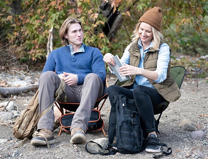 MARCHWAY Ultralight Folding Camping Chair, Heavy Duty Portable Compact for Outdoor Camp, Travel, Beach, Picnic, Festival, Hiking, Lightweight Backpacking (Green)