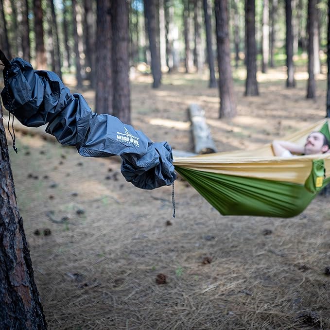 Wise Owl Outfitters Hammock Sleeve - Snakeskin Defender Camping Hammock Cover for Rain - Universal, Waterproof Protection for Rain Fly, Tarps and Camping Gear