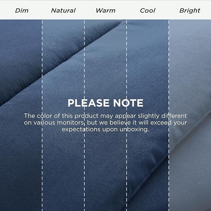 Bedsure Comforter Duvet Insert - Quilted Comforters Cal King Size, All Season Duvet, GentleSoft Down Alternative Bedding, with 8 Tabs, Gifts for Women/Men, Dark Slate Blue, Cal King 96x102Inche