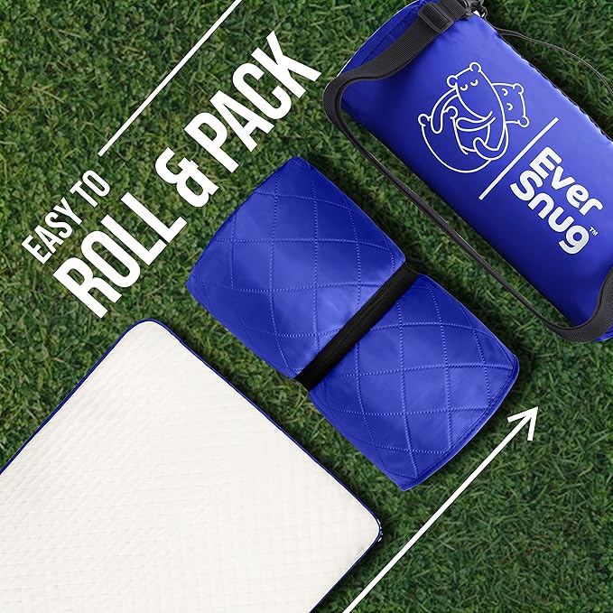 EverSnug Large Waterproof Outdoor Blanket - Extra Thick Premium Quilted Fleece, Waterproof & Windproof, Great for Camping, Picnics, Beaches, Stadiums, Dogs