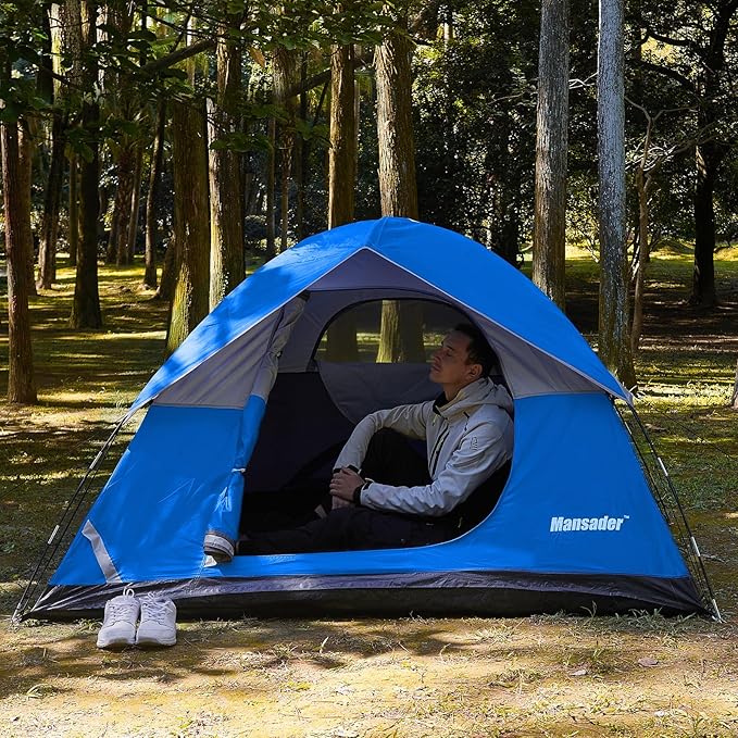 Camping Tent, Waterproof 2/3/4 Person Tents for Camping, Lightweight Easy Set Up Outdoor Hiking Tent Backpacking Tent with Carry Bag, Backpack Tent Suit for Family Beach Hiking Travel