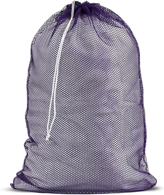 Handy Laundry Mesh XL Laundry Bag - Durable, Machine Washable with Secure Drawstring Closure - Perfect for College Dorms, Laundromats, Apartments (Purple, Large 24" x 36")