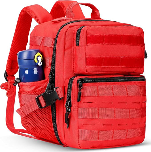 9L Mini Tactical Backpack for Men Women,Small Military Tactical Backpack for Sport,Gym,Hiking,Travel,Camping(Red)